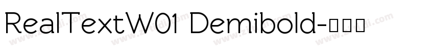 RealTextW01 Demibold字体转换